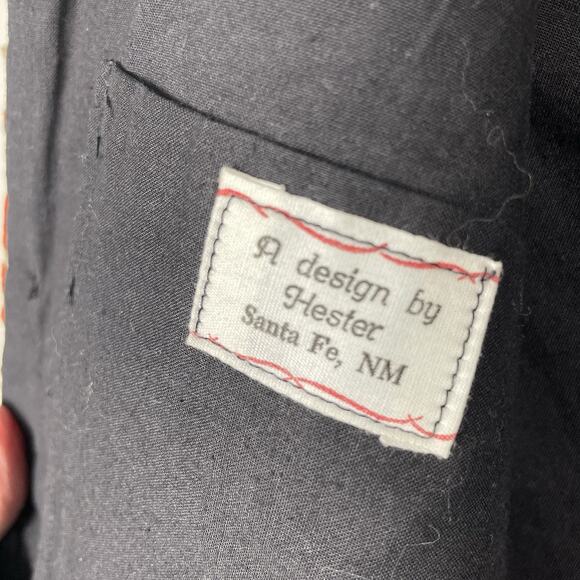 Vintage Turkish Kilim Vest Men's Large Beige Orange Artisan Wool Aztec Southwest - Picture 3 of 14